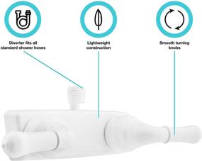 img 1 attached to Dura Faucet DF-SA100C-WT RV/Motorhome Shower Faucet Valve Diverter with User-Friendly Turning Handles in White