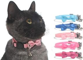 img 4 attached to 🐱 Enhance Your Cat's Style and Safety with ZBLGO Cat Collars — 5PCS with Bells