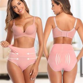 img 3 attached to 🩲 Comfortable and Stylish Women's Cotton High Waist Stretch Panties - Full Coverage, Soft and Comfy Briefs - Multi Pack