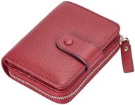 luckysgy leather bifold women's handbags & wallets with enhanced blocking technology for optimal security logo