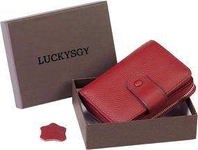 img 1 attached to LuckySGY Leather Bifold Women's Handbags & Wallets with Enhanced Blocking Technology for Optimal Security