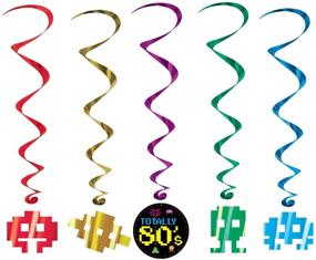 img 1 attached to 🌀 80's Spiral Decorations (Pack of 5)