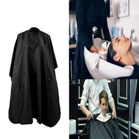 img 1 attached to 💇 Pack of 4 OBTANIM Hair Salon Capes in Black for Professional Styling, Cutting, and Coloring - Waterproof Nylon Cape with Snap Closure, Ideal for Barber Hairdressers