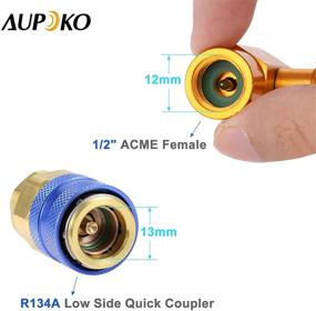 img 3 attached to 🌬️ Aupoko R134A Recharge Hose Kit with Gauge: Efficient AC Refrigerant Recharging with Can Tap and Dispenser