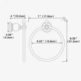 img 4 attached to Polished Chrome Brass Hand 💎 Towel Ring - Kabter Crystal Series