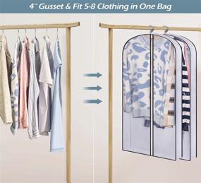 img 3 attached to 👕 Maximize Closet Space with SLEEPING LAMB 40'' Hanging Clothes Storage Bags for Coats, Shirts, and Sweaters - 2 Pack