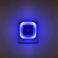 🔌 affordable [pack of 4] plug in led bright blue night lights with dusk to dawn sensor - ideal for stairway, hallway and kitchen lighting логотип