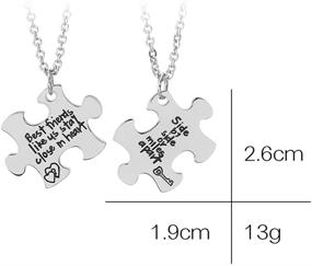 img 3 attached to ZJ ZHIJIA Jewelry Teen Friendship Necklace Set - Side by Side Or Miles Apart, 2 Piece Necklace Set