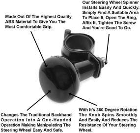 img 3 attached to 🚗 Lebogner рулевой шар Spinne - вспомогательная ручка Power Ball, универсальная подходят для руля с удобной рукояткой для автомобиля, внедорожника, грузовика и лодки - легкая установка
