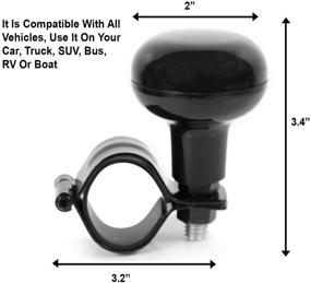 img 2 attached to 🚗 Lebogner рулевой шар Spinne - вспомогательная ручка Power Ball, универсальная подходят для руля с удобной рукояткой для автомобиля, внедорожника, грузовика и лодки - легкая установка