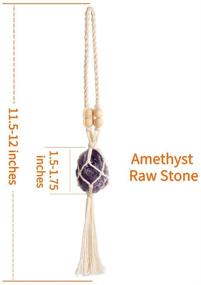 img 3 attached to 🚗 Enhance Car Décor with Natural Amethyst Rearview Mirror Pendant Ornaments - Perfect for Healing, Indoor Decoration, and Christmas Party Décor