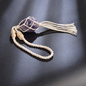 img 2 attached to 🚗 Enhance Car Décor with Natural Amethyst Rearview Mirror Pendant Ornaments - Perfect for Healing, Indoor Decoration, and Christmas Party Décor