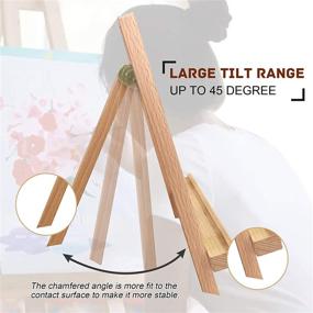 img 2 attached to 11 inch Tall Tabletop Wood Display Easel - Portable Painting Party Easel for 🎨 Kids, Students, Classroom, and School Desktop - Ideal for Canvas Photo, Picture, and Sign Holder