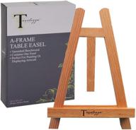 11 inch tall tabletop wood display easel - portable painting party easel for 🎨 kids, students, classroom, and school desktop - ideal for canvas photo, picture, and sign holder logo