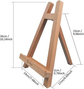 img 3 attached to 11 inch Tall Tabletop Wood Display Easel - Portable Painting Party Easel for 🎨 Kids, Students, Classroom, and School Desktop - Ideal for Canvas Photo, Picture, and Sign Holder