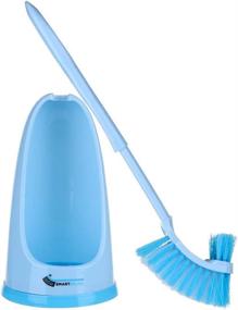 img 4 attached to Super Long 17 inch Toilet Bowl Brush and Holder Set with 🚽 Under Rim Brush and Antislip Handle - Includes Cleaning eBook for Bathroom Storage