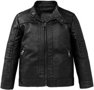 lmyove childrens motorcycle leather black 2 logo