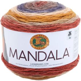 img 1 attached to 🧶 Lion Brand Mandala Yarn Centaur - 6 Pack with Pattern Cards - Colorful Fibers for Craft Projects