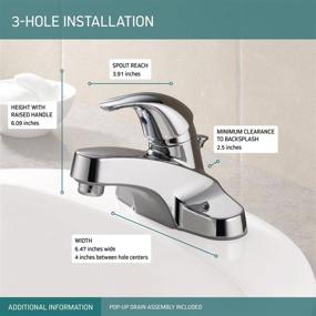 img 2 attached to 🚰 Efficient Peerless Single-Handle Bathroom Faucet - P136LF: Stylish Centerset Design