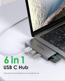 img 3 attached to 🔌 LENTION CB-CS62: 6 in 1 USB C Hub for MacBook Pro & Air - 100W PD, 40Gbps Data, 3 USB 3.0, SD/Micro SD Card Reader, Stable Driver Adapter (Space Gray)