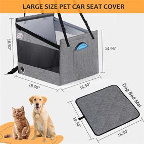 img 3 attached to 🐶 Waterproof Dog Car Seat with Half Seat Dog Hammock, Harness Hook, Breathable Mesh, Adjustable Backseat Safety Belt - Small, Medium, Large Sizes Available