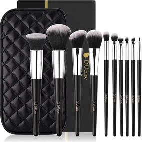 img 4 attached to DUcare 10-Piece Makeup Brushes Set - Professional Synthetic Kabuki Brushes with Cases for Women - Premium Foundation Blending, Face Powder, Blush, Concealer, Eyeshadow Brushes with Bag - Perfect Gift