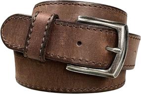 img 4 attached to Italy Grain Leather Casual Jeans Men's Accessories and Belts