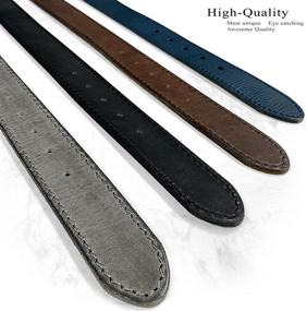 img 1 attached to Italy Grain Leather Casual Jeans Men's Accessories and Belts