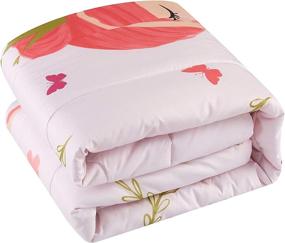 img 1 attached to 🩰 Heritage Kids Prima Ballerina Full Comforter Set: Pink Ultra Soft Lightweight Microfiber, All Season, Machine Washable, Alternative bedding