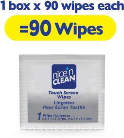 img 3 attached to 90 Total Wipes - Nice 'n Clean Touch Screen Wipes: Pre-Moistened Individually Wrapped, Non-Scratching & Non-Streaking; Safe for Smart Phones, Tablets, Laptops, Computer Screens; Ideal for Clean and Clear Screens