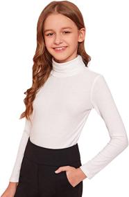 img 4 attached to 🐢 Floerns Turtle Sleeve Girls Clothing for ages 11-12 years