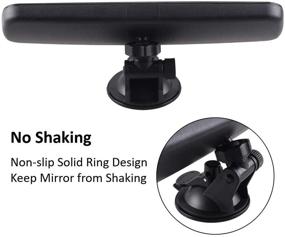 img 2 attached to Panoramic Rear View Mirror White Wide Rear View Mirror With 2Pcs Blind Spot Mirror