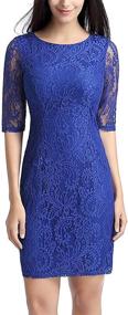 img 4 attached to 👗 Stylish Lace Overlay Sheath Dress for Women by Phistic