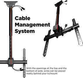 img 1 attached to 📺 Height-Adjustable Promounts TV Ceiling Mount: 360° Rotation, Swivel & Tilt | Perfect for Curved & Flat Screens 24-55" | Max VESA 400x400 | Black (UC-PRO210)