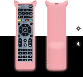 img 4 attached to 📱 GE Universal Remote Control Silicone Case Cover: Anti-Slip, Shockproof, Protective Sleeve with Wrist Strap - Pink