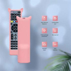 img 3 attached to 📱 GE Universal Remote Control Silicone Case Cover: Anti-Slip, Shockproof, Protective Sleeve with Wrist Strap - Pink