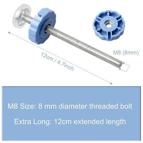 img 3 attached to 🔒 FCHO 4 Pack Baby Gate Extra Long M8 (8mm) Spindle Rods for Pressure - Essential Screw Bolt Kit and Replacement Parts for Baby and Pet Safety Walk Thru Gates