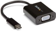 startech.com usb-c в vga адаптер - черный - 1080p - видео конвертер для macbook pro - usb c к vga дисплей адаптер (cdp2vga) логотип