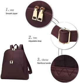 img 1 attached to 🎒 Women's Synthetic Shoulder Backpack Daypacks: KKXIU Handbags & Wallets in Fashionable Styles