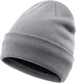 img 4 attached to Home Prefer Knit Sherpa Winter Hat Beanie Cap for Toddler Boys and Girls - Kids' Beanie for Extra Warmth