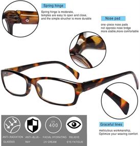 img 2 attached to 👓 5-Pack Blue Light Blocking Computer Reading Glasses for Women and Men - Anti Eyestrain Readers