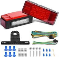 🚚 nilight tl-20 submersible kit: low profile rectangular led lights for rvs, trucks, boats, and trailers - 2-pack, 12v, stop tail turn signal side marker lights with 2-year warranty logo