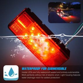 img 1 attached to 🚚 Nilight TL-20 Submersible Kit: Low Profile Rectangular LED Lights for RVs, Trucks, Boats, and Trailers - 2-Pack, 12V, Stop Tail Turn Signal Side Marker Lights with 2-Year Warranty