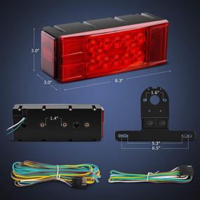 img 3 attached to 🚚 Nilight TL-20 Submersible Kit: Low Profile Rectangular LED Lights for RVs, Trucks, Boats, and Trailers - 2-Pack, 12V, Stop Tail Turn Signal Side Marker Lights with 2-Year Warranty