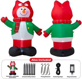 img 3 attached to LOOHUU 8FT Christmas Inflatable Snowman Decoration with LED Lights - Perfect for Indoor, Outdoor, Yard, and Garden Holiday Parties