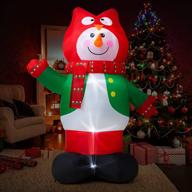 loohuu 8ft christmas inflatable snowman decoration with led lights - perfect for indoor, outdoor, yard, and garden holiday parties логотип