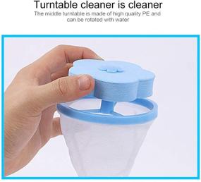 img 1 attached to 🧺 Efficient Laundry Solution: 4 Pieces Reusable Lint Catcher Mesh Bags for Washing Machine - Hair, Fur & Lint Trap