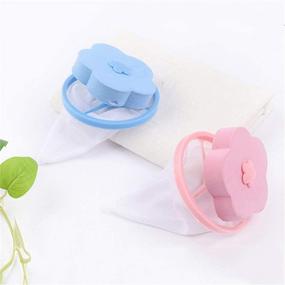 img 3 attached to 🧺 Efficient Laundry Solution: 4 Pieces Reusable Lint Catcher Mesh Bags for Washing Machine - Hair, Fur & Lint Trap