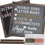 🔍 rustic wood frame double sided felt letter board: a search-engine optimized product logo