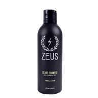 🧔 zeus 8oz beard shampoo: cruelty free, natural ingredients, usa made, soften & soothe beard, vanilla rum scent logo